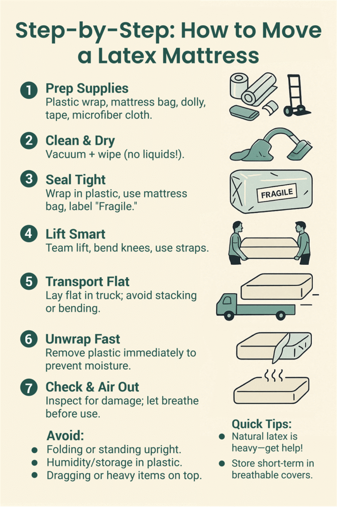 How to Move a Latex Mattress? Step-by-Step! 8 Step-by-Step How to Move a Latex Mattress