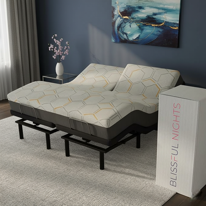 Blissful Nights - e4 Adjustable Base with Flex Top King Mattress
