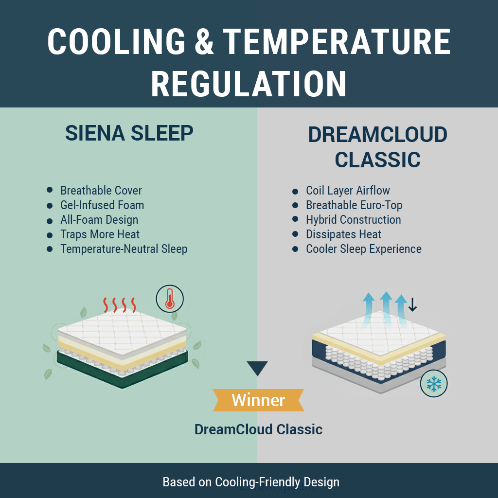 Siena vs Dreamcloud: 2025 Mattress Showdown 10 Cooling and Temperature Regulation
