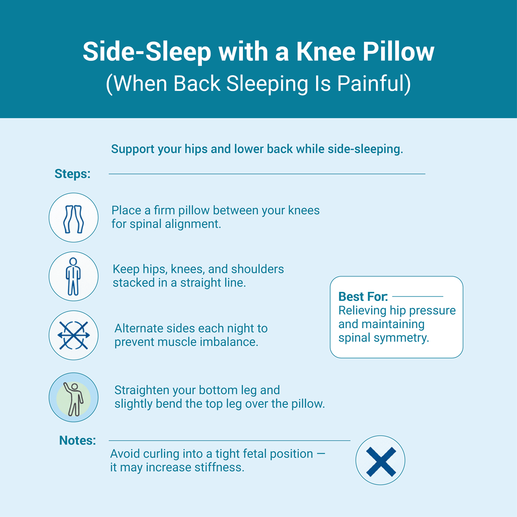 Side-Sleep with a Knee Pillow
