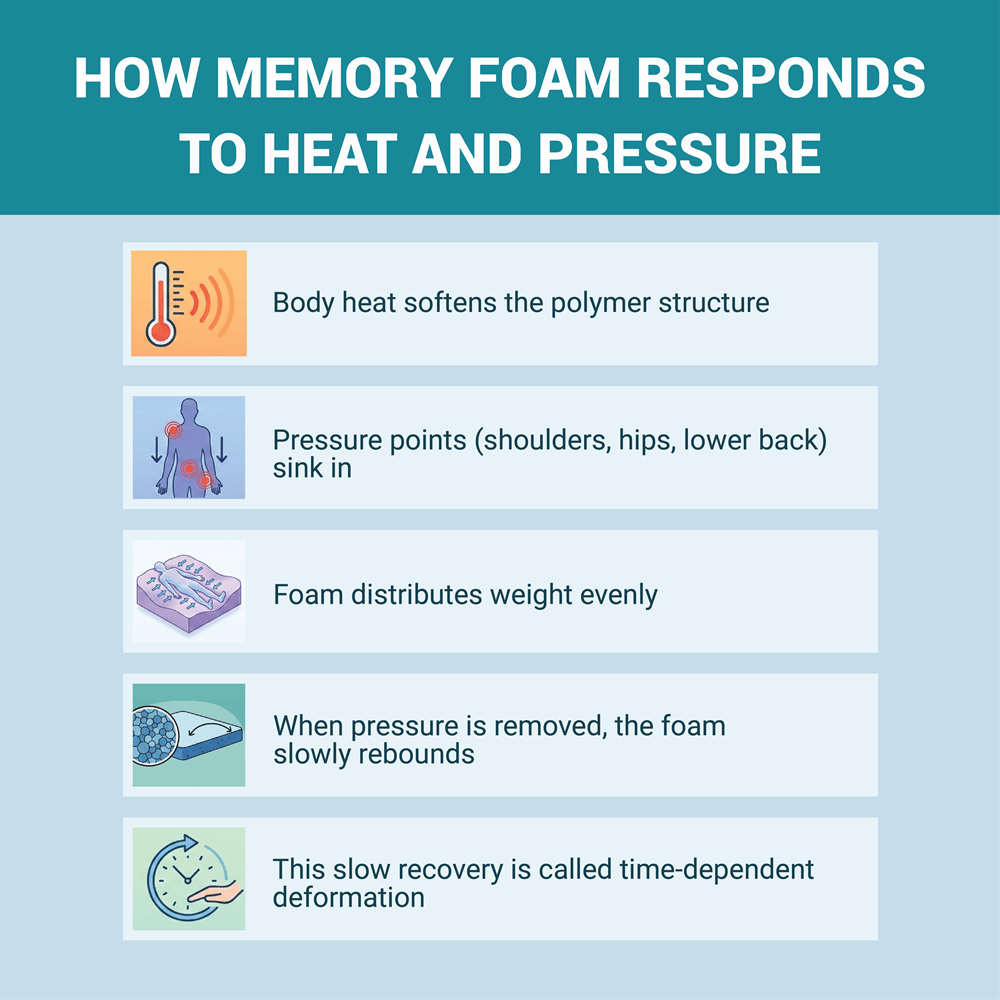 2. How Memory Foam Responds