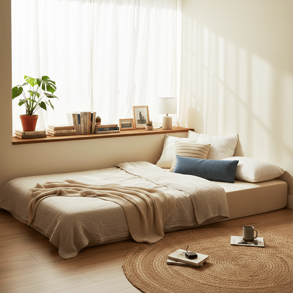 Idea 10 Window-Side Floor Bed Nook