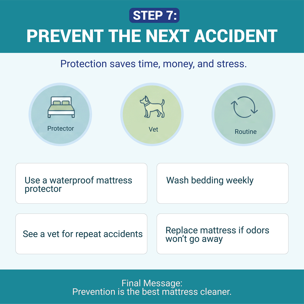Step 7 Protect Your Mattress and Prevent Future Accidents