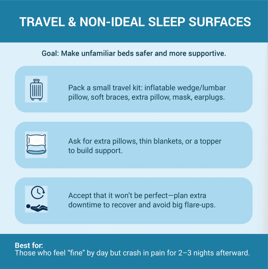 Travel and Non-Ideal Sleep Surfaces