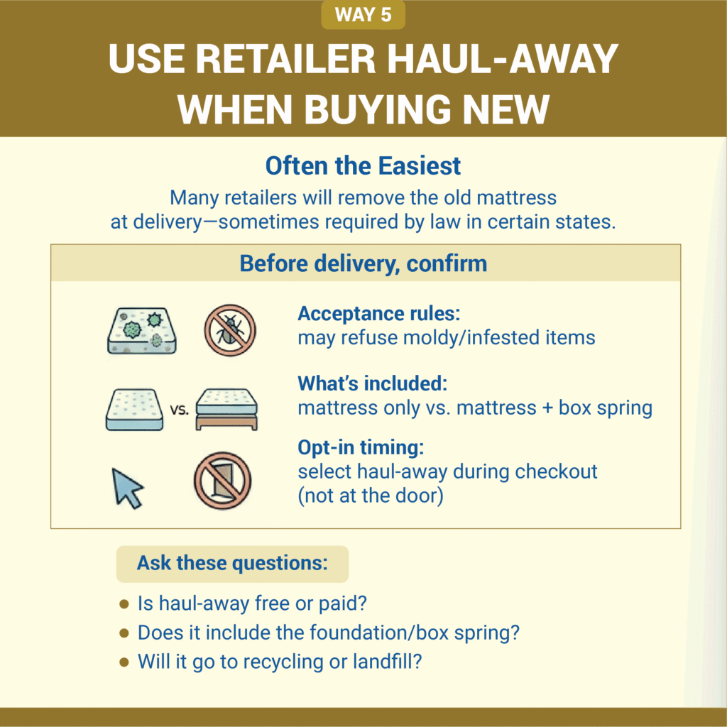 5. Use Retailer Haul Away