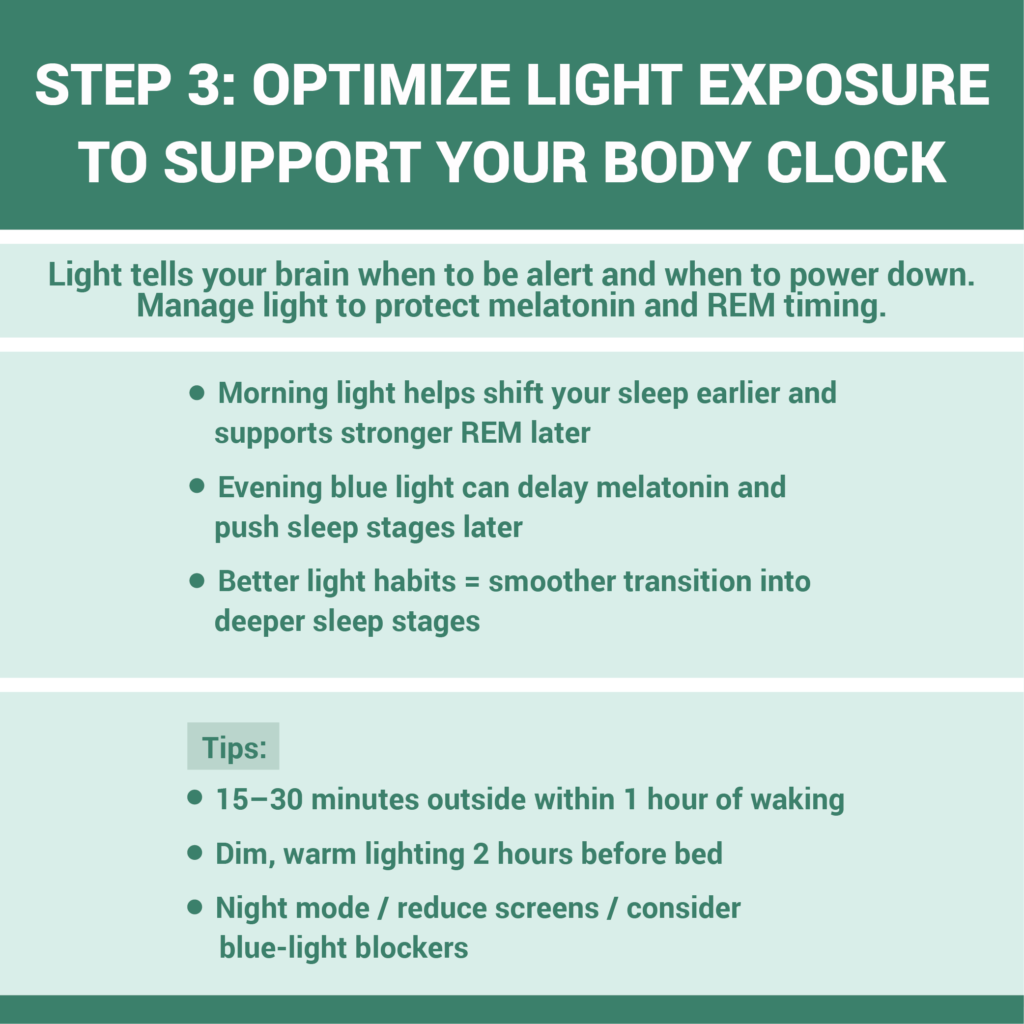 Step 3, Optimize Light Exposure to Support Your Body Clock